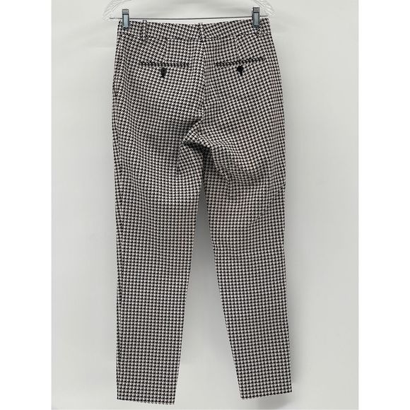 Theory Pants Treeca Winhall Women Size 2 Houndstooth Black White Ankle - Picture 4 of 15